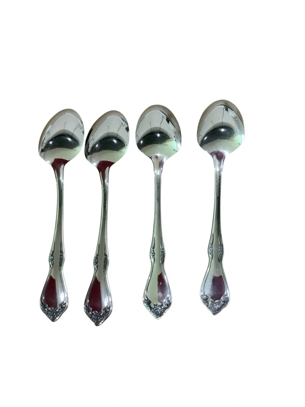 SSS By Oneida Tablespoons Stainless Steel Chateau Floral Pattern 4 Spoon Bundle